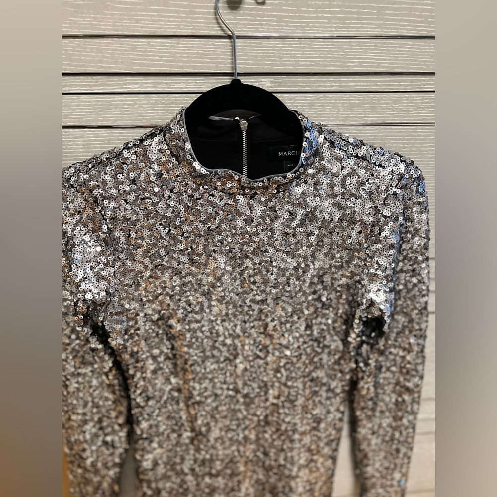 CHROME Beyoncé Tour Outfit! Full sequin Guess by Marciano Dress.